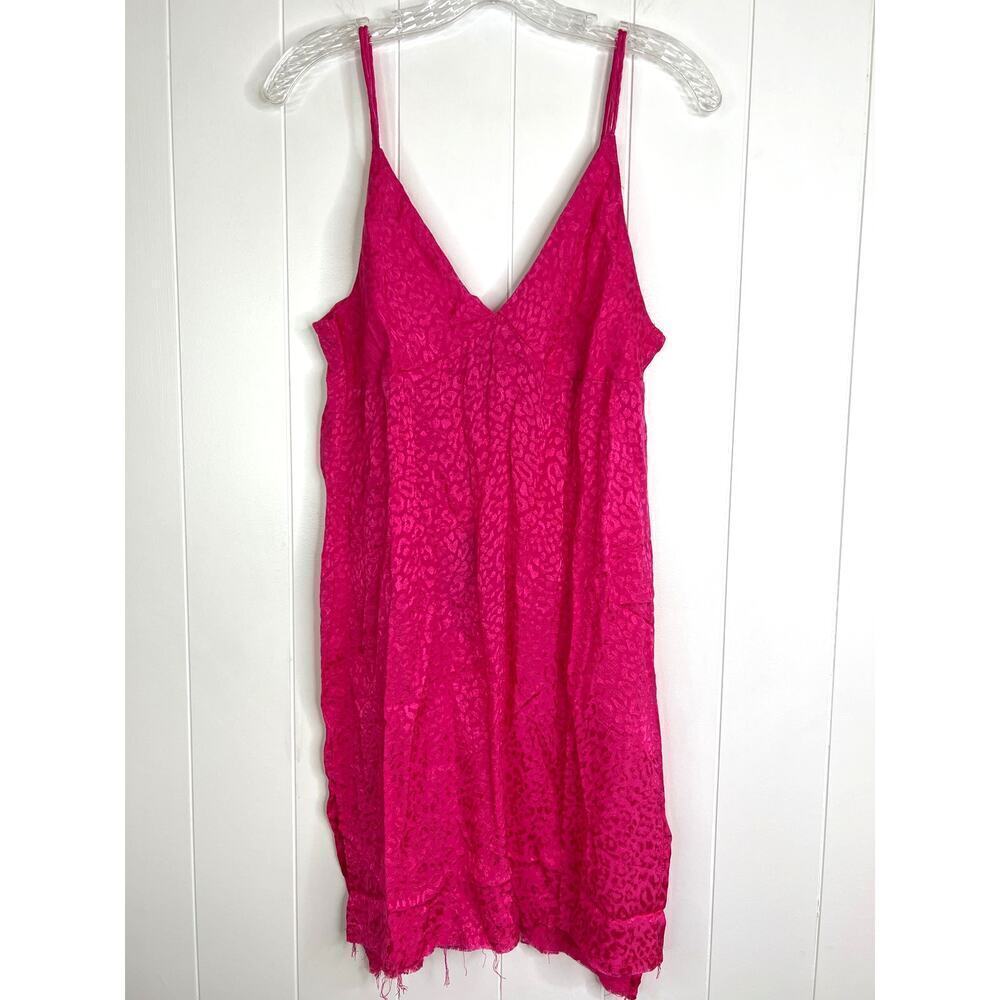 One Teaspoon Jacquard‎ Slip Mini Dress in Shocking Pink Size Small NWT
